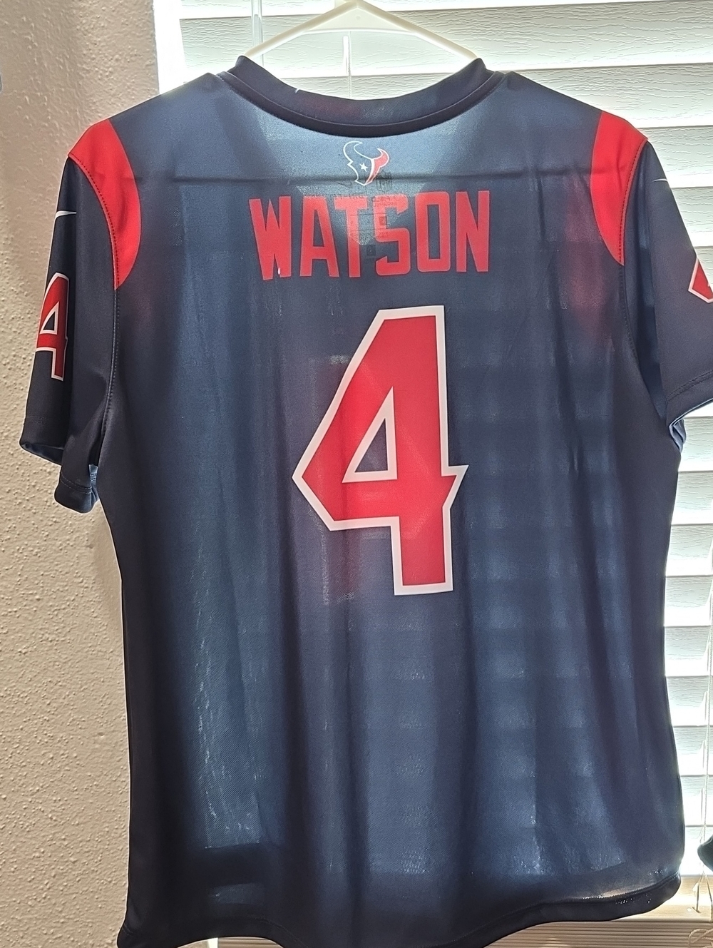 Nike Women's Navy and Red Watson #4 Football Jersey